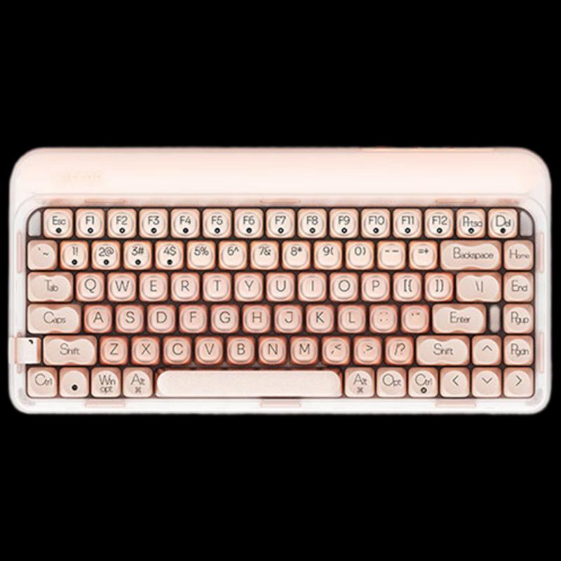 Lofree OE914 Polka Dot Pink Triple-Mode Hot-Swappable Mechanical Keyboard