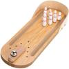 Table Top Mini Bowling Game Wooden Board Arcade Shooting Office Desk Stress Relief Finger Toys Fun Gifts for Men Women Kids