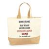 Tote Bag - PLANETEE - Administrative Assistant It Doesn't Exist - Natural Jute - Printed In France - Large Capacity