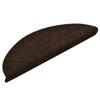 VidaXL Tapis d'escalier auto-adhésifs 15 pièces 56 x 17 x 3 cm Marron foncé Demi-rond 322348