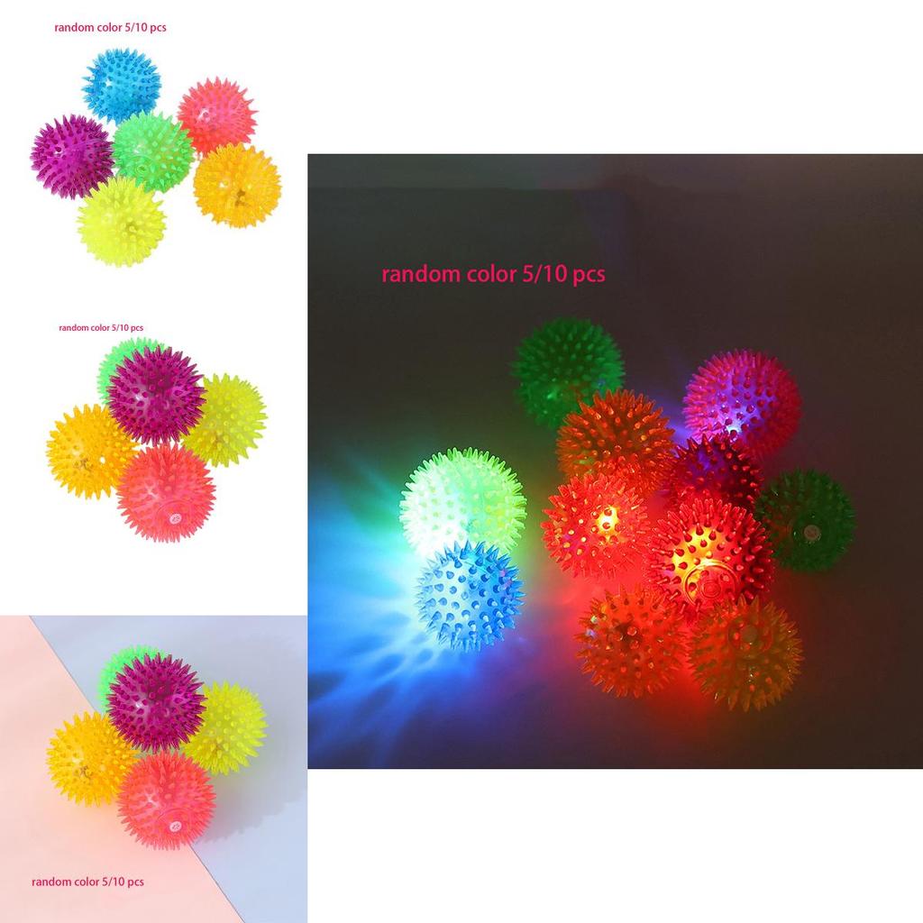 Durable Tpr Material Pet Toy Ball Glowing And Squeaky Random Color