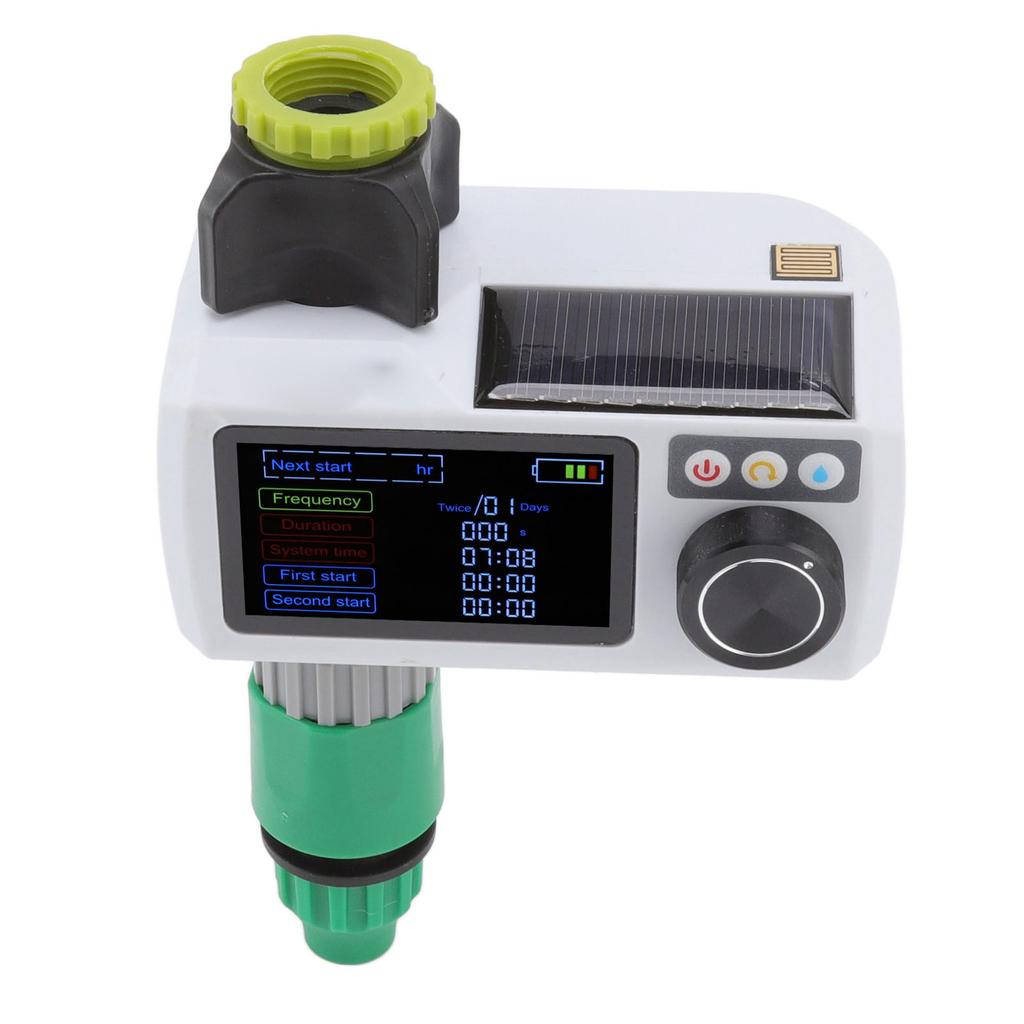 Solar Sprinkler Timer Solar Rain Sensing Automatic IP68 Waterproof Real Time Self Inspection Garden