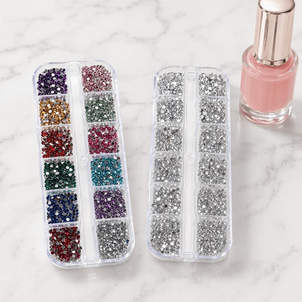 2Box Mixed Color Nail Art Rhinestones ultra-shimmer Manicure Rhinestones Versatile Decoration