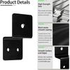 Pack Of 10 Z Shape Corner Brace Steel Black Coated Strong Furniture Brackets Quick Fixing for Shelves Cabinets