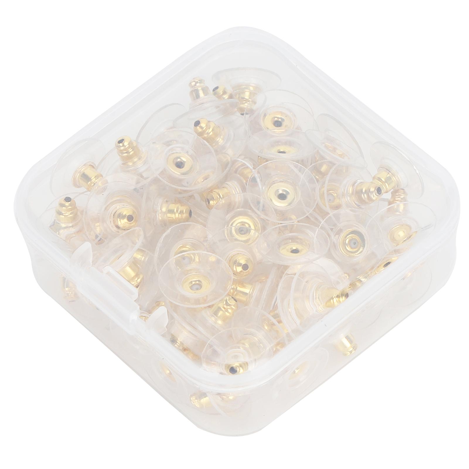

100Pcs Earring Backs Replacement Pierced Backing Stopper Boxed DIY Material Jewelry Accessories