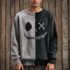 Herre Langermet Pullover Genser Casual Halloween Trykk Strikket Oversized Genser