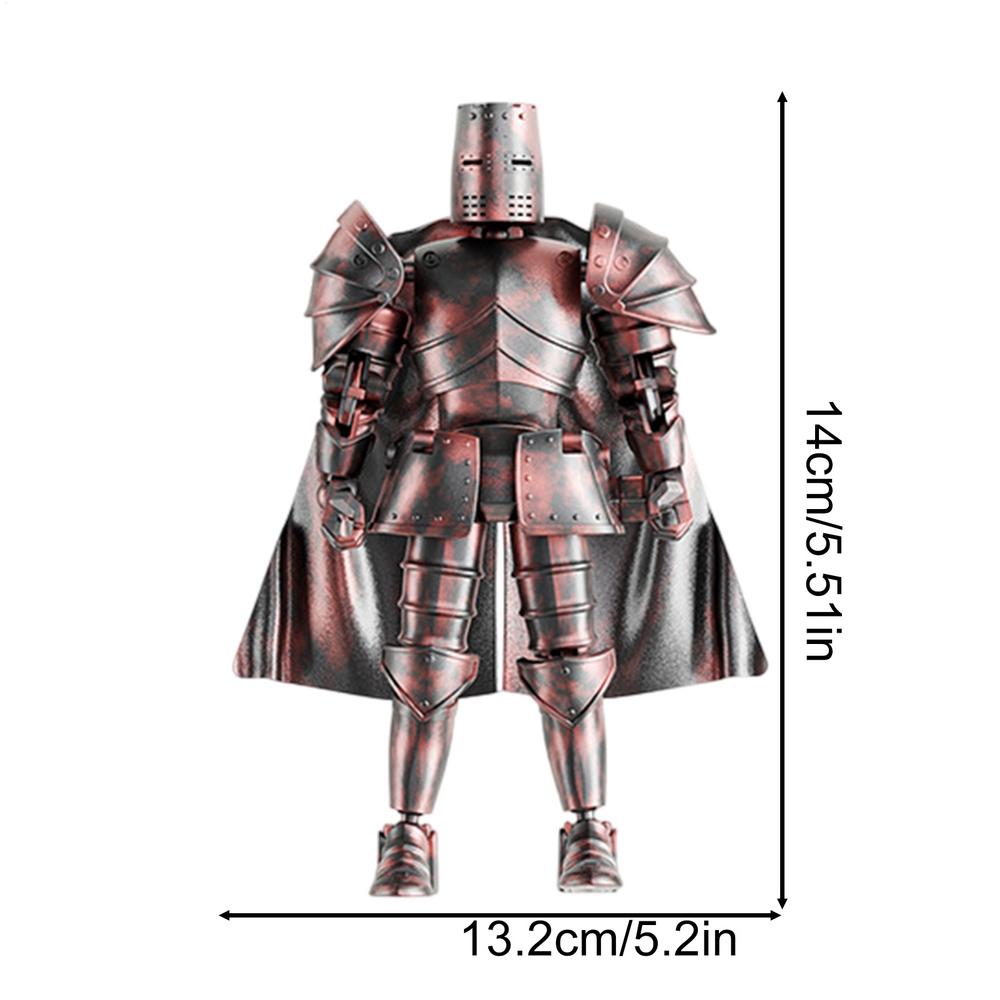 

Action Robot Figure Full Body Robot Medieval Knight Figure Flexible joints Statue Movable with 360 Degree Rotating Head червоний
