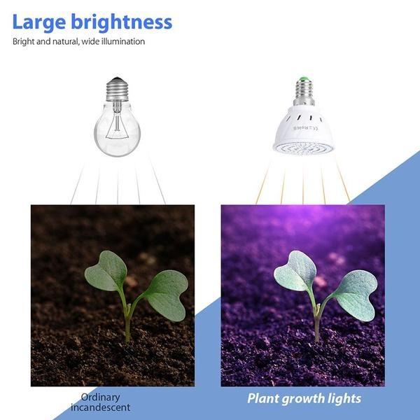 1/2Pcs Professional E27 LED Grow Light Bulb Strong Electrical Conductivity Planting Tools Professional Grow Light Bulb for Indoor