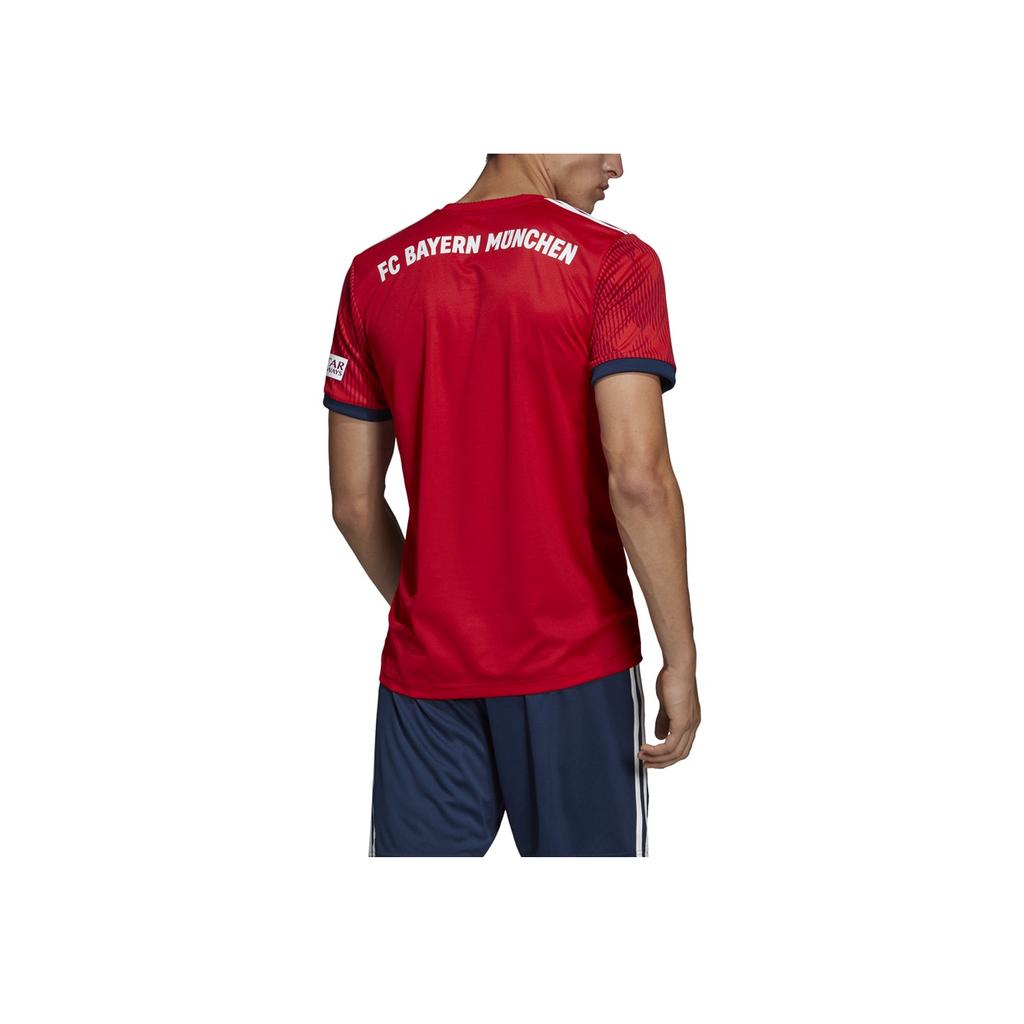 Adidas Bayern Comfortable Fitted Short Sleeve Football Shirt Men Tops Red CF5433