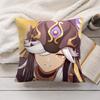 Cyno Genshin Impact Cute Cushion Cover Silky Short Plush Invisible Zipper Dustproof Sofa Pillow Case For Home Decor