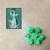 1 Pc Playing Cards and 7 Dice Set Aquarius Pattern Blue Core Fancy Cut Deck with Clear Multi Colored Dice144