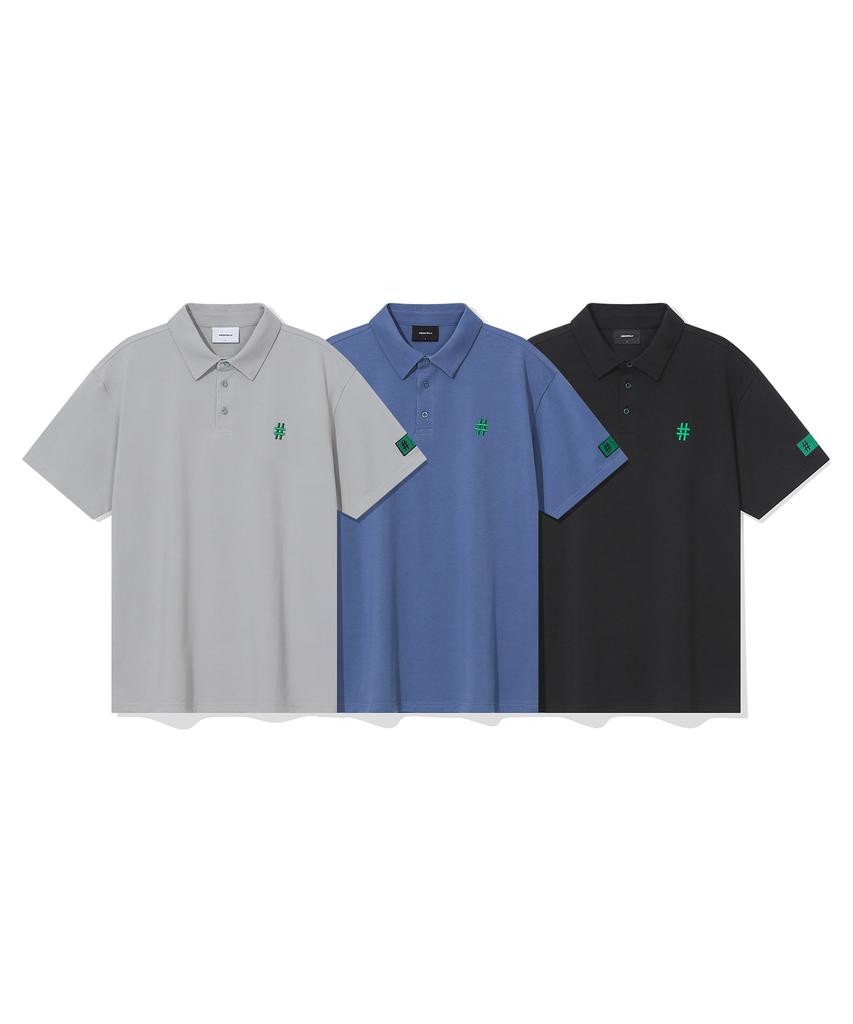 BEENTRILL Green Label Comfort Fit Pique Polo Shirt (Light Grey)