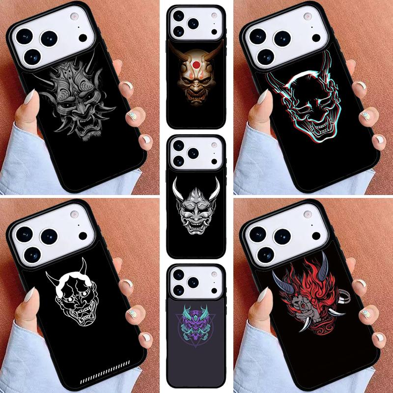 Hannya Demon Oni Phone Case for iPhone 16e 15 14 13 12 17 Pro Max Plus Air 17pro Cover Coque