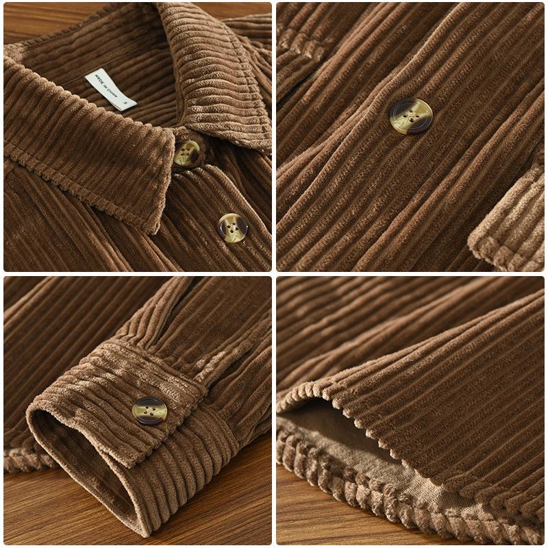 Men's Autumn/Winter Corduroy Long-Sleeve Casual Shirt Jacket