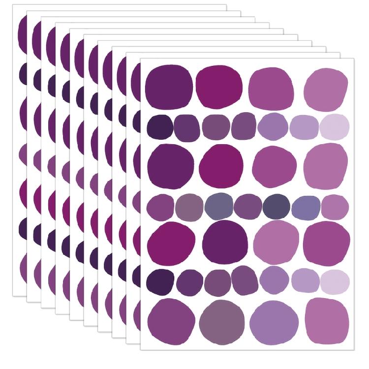 10 листов цветных наклеек на стену с неровными точками, круглые наклейки на стену, набор наклеек-точек для детской комнаты, домашний декор