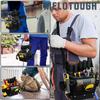 Hard Bottom Tool Pouch with Belt Clip, Open Top Electrician Tool Bag for HVAC Technician Carpenter Plumber Maintenance Service