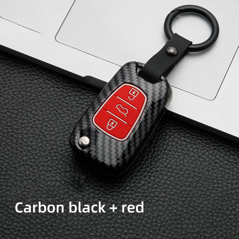 Carbon Auto Key Fob Cover Case Fit For Hyundai Accent Elantra I20 I30 Ix20 Ix25 Ix35 Premium Grade Auto Interior Accessory