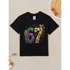 European Sizes Mardi Gras '67 New Orleans Retro T-Shirt for Boys - Vintage Number 67 Print, Casual Kids Wear Suitable for Birthday Gifts