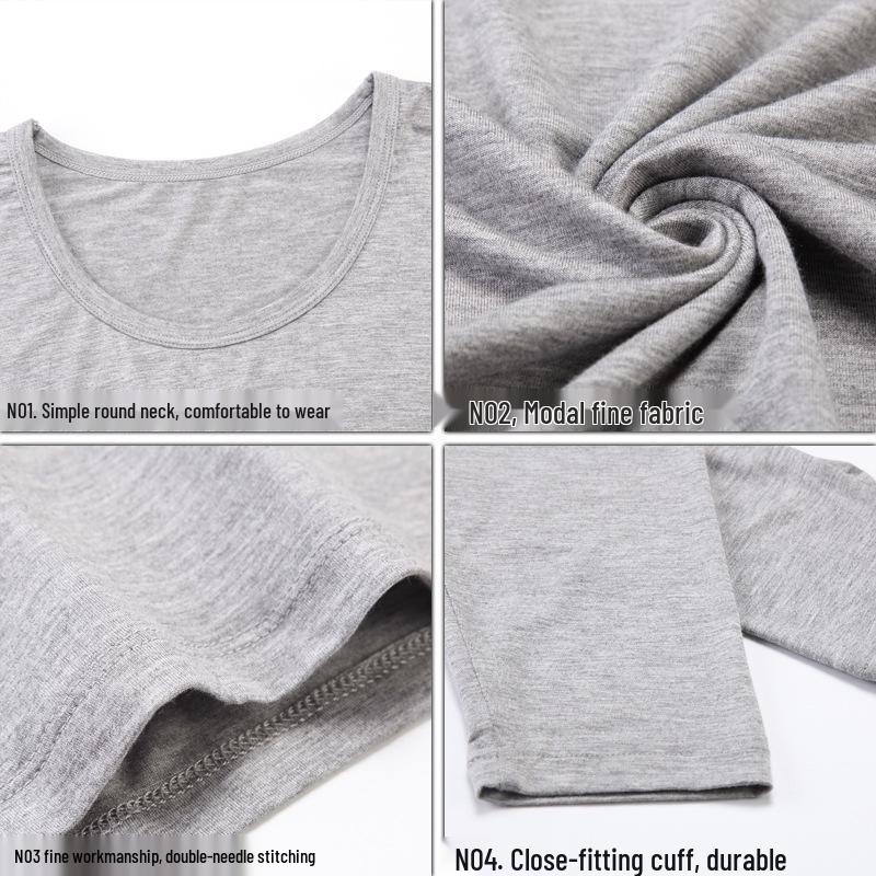 Men's Plus Size Cotton Wool Blend Base Layer Long Sleeve Top