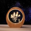 Creative 3D Night Light USB Powered Wooden Base Crystal Night Light Inner Carving Desktop Decoration Birthday Gift