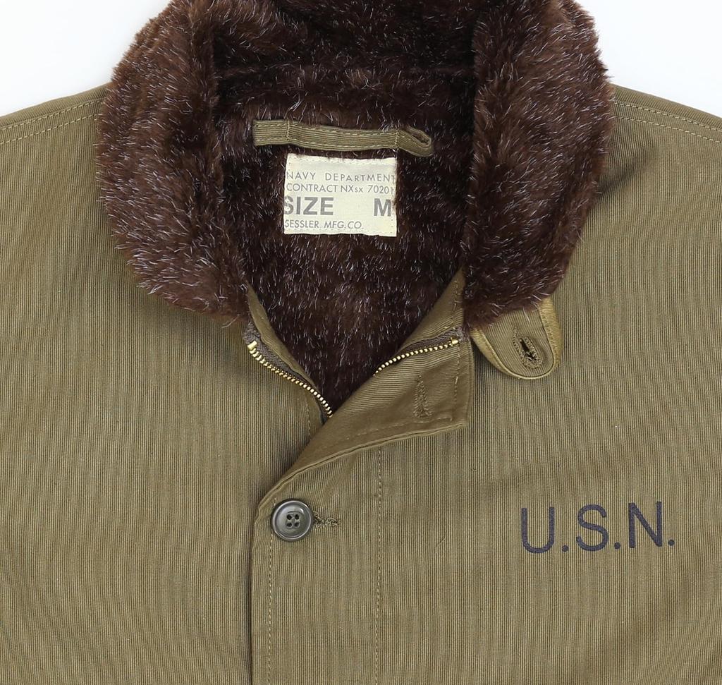 Deck Jacket with US Navy WWII Nakata Shoten [SESSLER] N-1 Patches, Replica, Military, Sessler, (JP, Alphabet, Small)