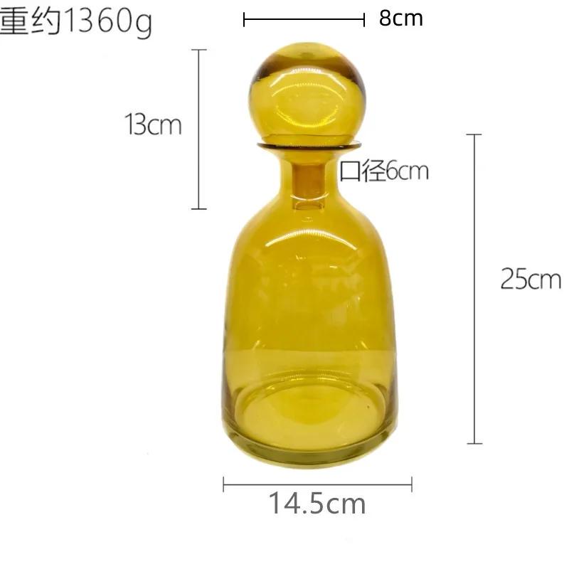 BRCreative Light Luxury Transparent Glass Vase Dining Table Aquatic Vase Decoration Nordic Home Flower Arrangement Decorative ArtEY