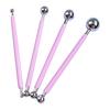 Art Craft Shaping Supplies 4Pcs Polymer Clay Tool Set, Sculpting Stick with Stainless Steel Ball Rods Ball, 4 Size DIY Fondant Pottery Modeling Tools