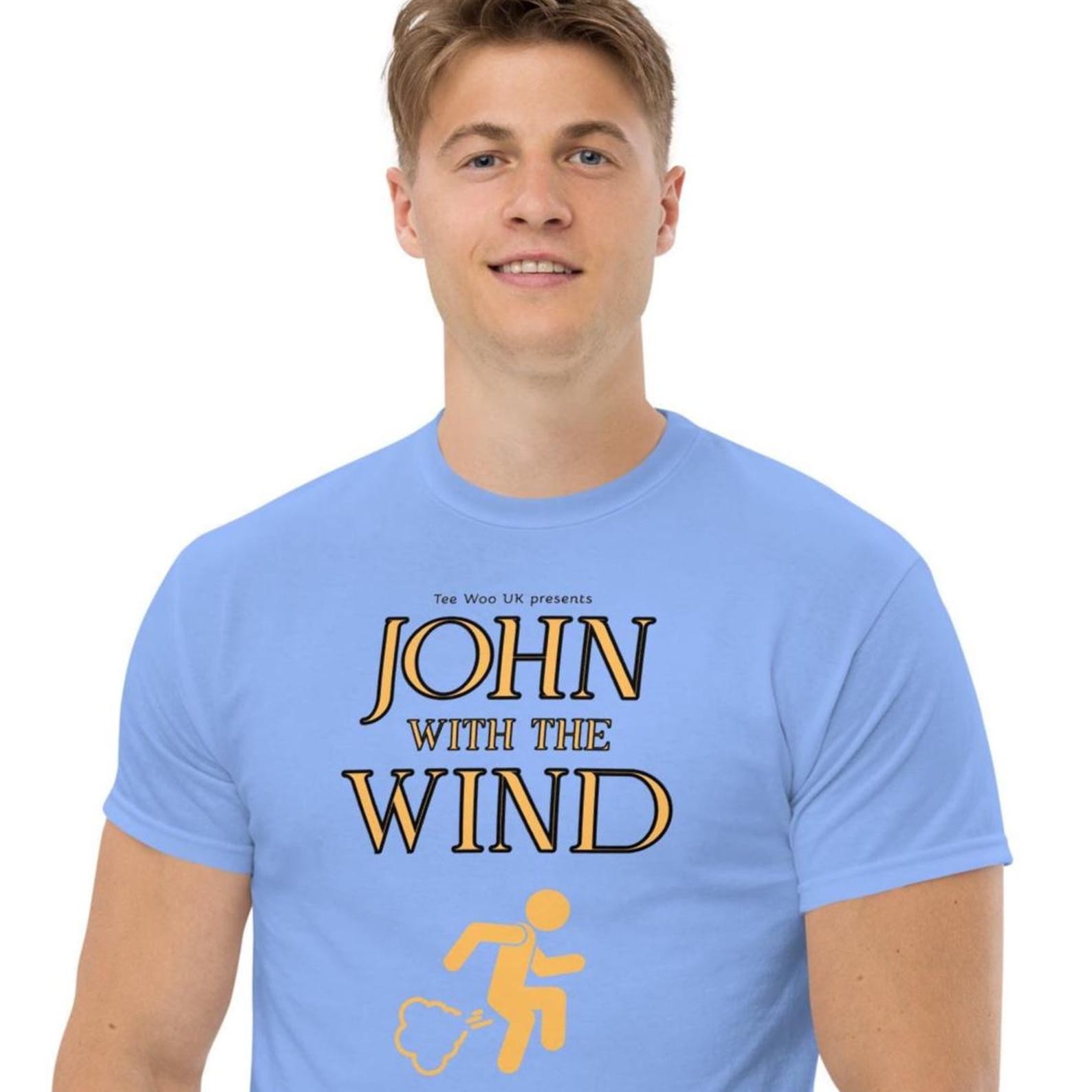 John with the Wind Unisex Printed T Shirt (Gone with the Wind) XL
