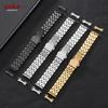 Stainless Steel Watch Bracelet Universal 12mm 14mm 16mm 18mm 20mm 22mm 24mm Straps Folding Safety Buckle for Women Watch Band