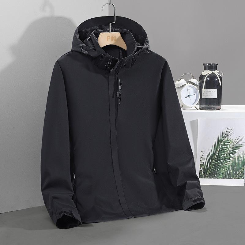 2026 Spring and Autumn Outdoor Thin Jacket Single Layer Short Sleeve Hooded Waterproof Women's Single Chong Windproof Jacket Mountaineering Suit
