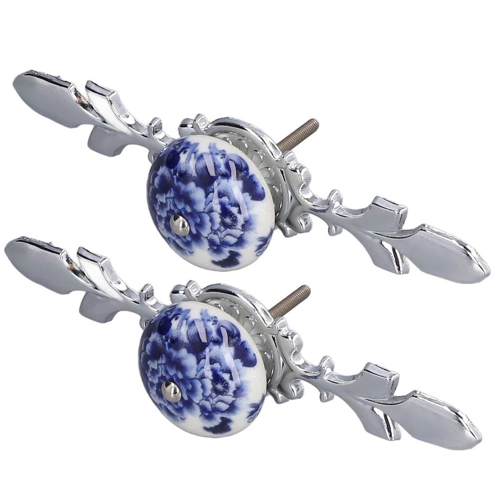 2pcs/set Ceramic Cabinet Handle Modern Simple Style Hand Painted Ceramic Cabinet Knobs1060D Peony
