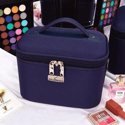 Portable Professional Makeup Case Large Capacity, Waterproof Travel Cosmetic Organizer With Lock