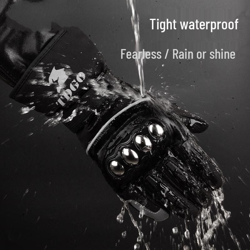 Longchan Men's Winter Motorcycle Riding Gloves