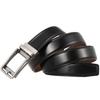 Casual Alloy Automatic Buckle Cowhide Belt, Reverse Pull Design