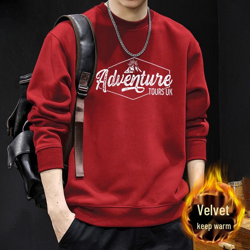 Men's Japanese-Style Letter Print Long Sleeve Hoodie - Spring/Autumn Fashion