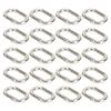 20pcs O-Shape Spring Gate Rings Silver Metal Hardware Accessories Oval Snap Clasps Strap Connection