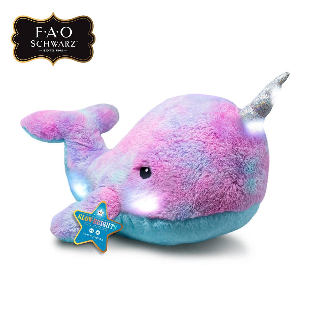 

[toytron] F.A.O. Schwarz LED Sound Narwhal Plush Toy 43cm