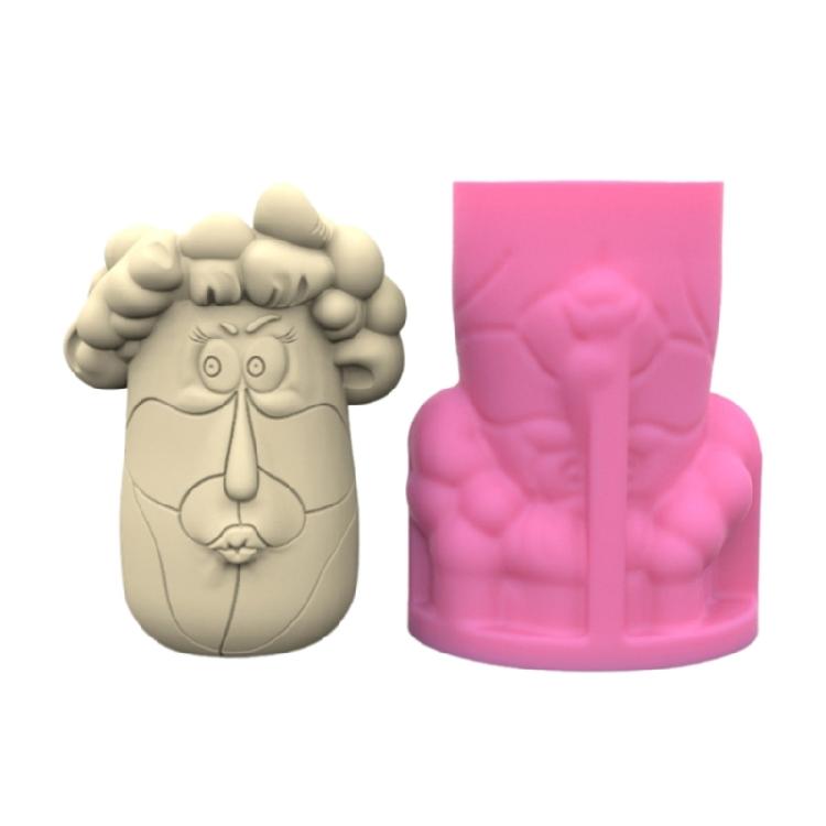 Reusable Curly Girl Succulent Pots Mold Unique Curly Girl Flowerpot Silicone Mold Delicate Flower Planter Crafting Mold 1
