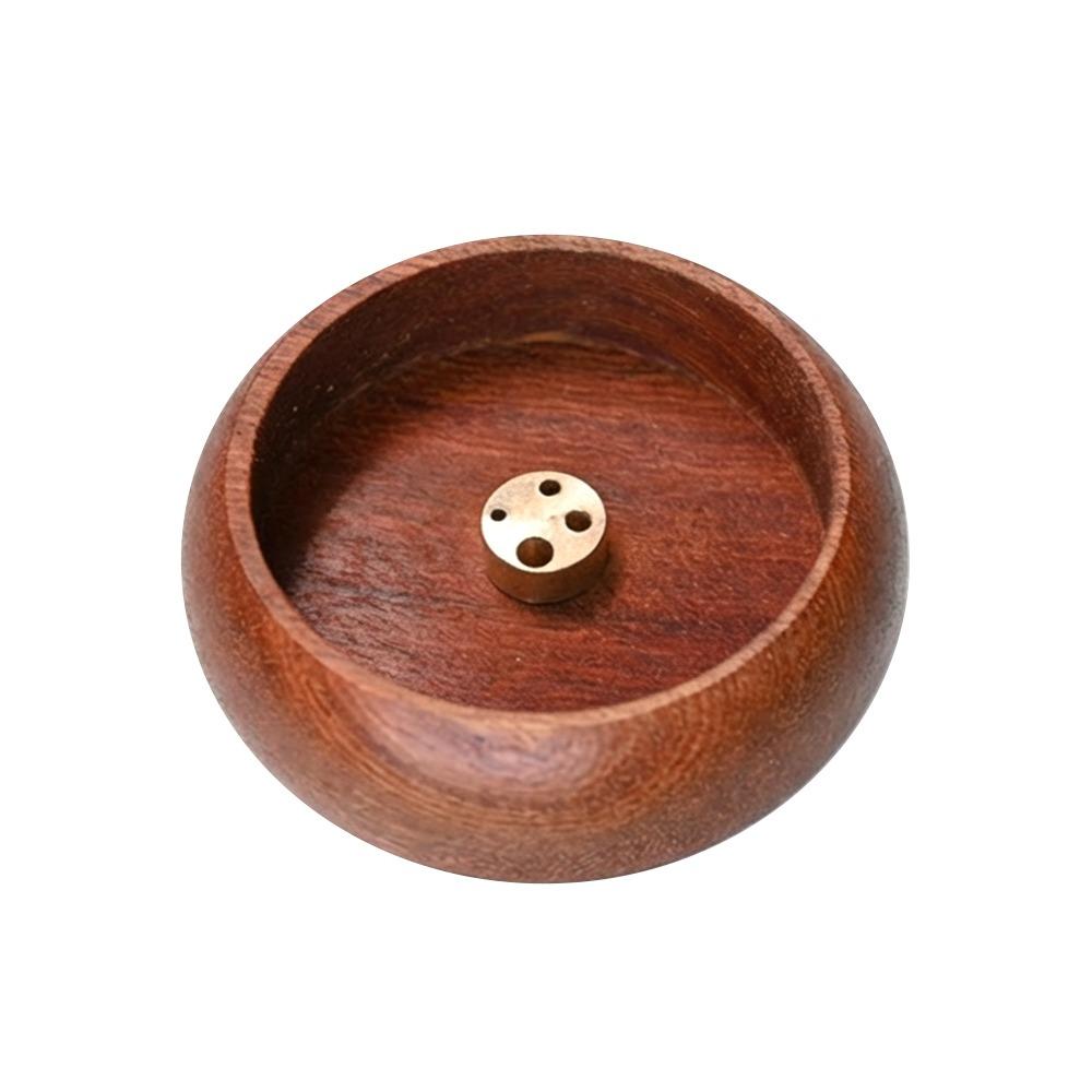 Bowl Shape Wooden Incense Holder Multicolor Rosewood Incense Holder  Aromatic Environment