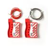 Adjustable PVC-Coated Stainless Steel Cable Lock with Hanger for Industrial Valves