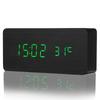 Sveglia Digitale a LED in Legno Ora Temperatura Calendario Orologio da Scrivania Orologio Design Moderno Sveglia Digitale Arredamento per la Casa