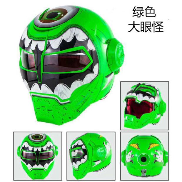 Electric vehicle helmet, motorcycle personalized cool retro trendy full-face off-road open-face personalized helmet M