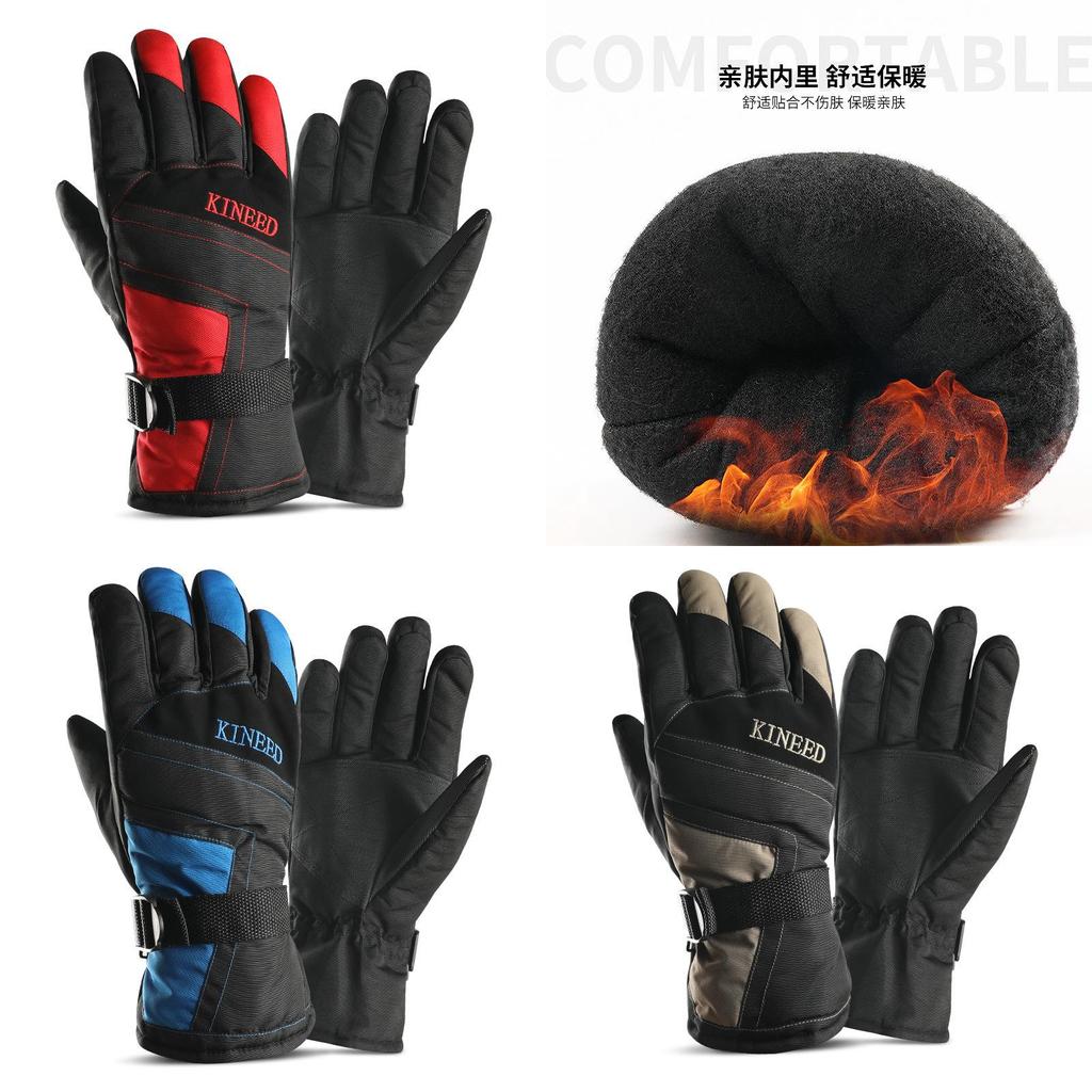 Luxuriously Soft Winter Mens Waterproof Windproof Thermal Motorcycle Ski Snowboard Gloves