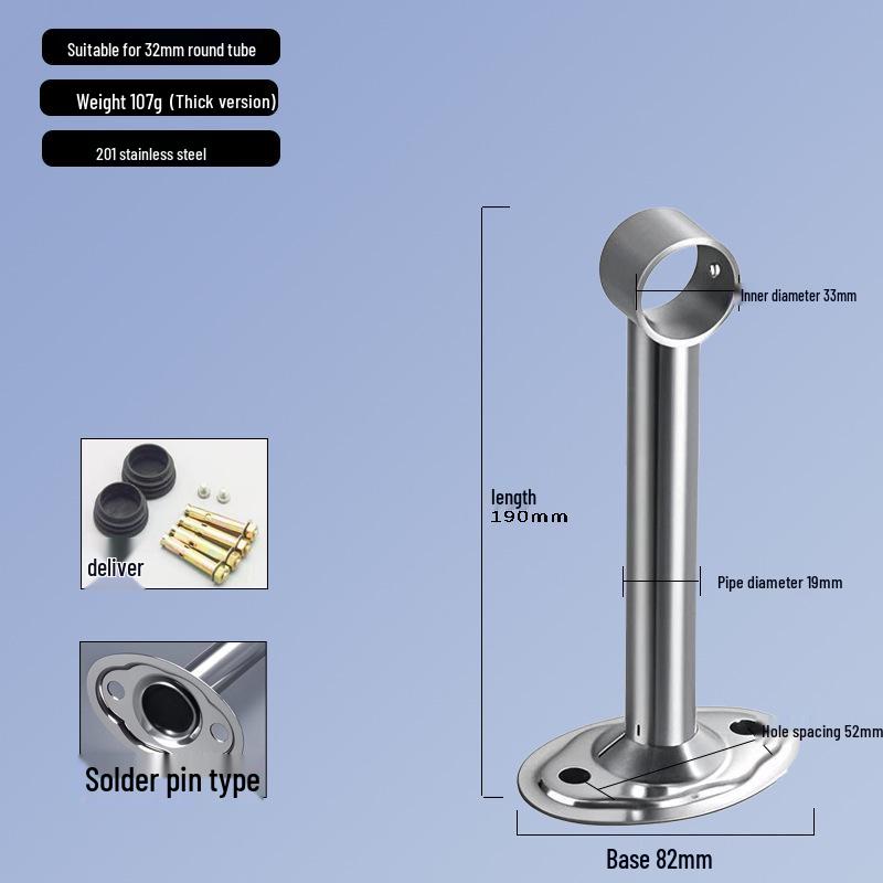 Stainless Steel Ceiling Mounted Clothes Drying Rack Flange Rod 