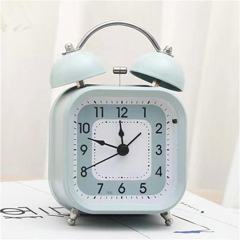 3'' Mechanischer Wecker Genaue Zeitanzeige Studentenuhr Lauter Ton, Batteriebetrieben Metallrahmen