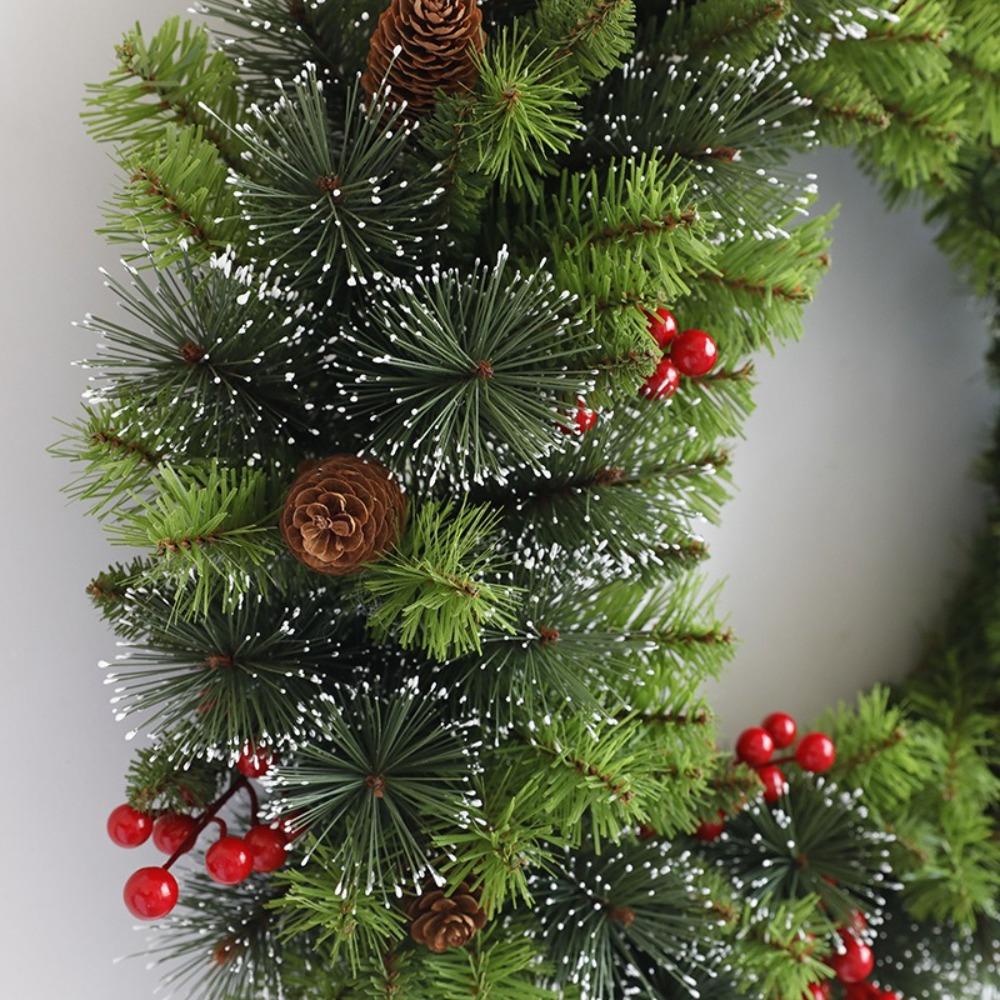 With Pinecone and Berry Xmas Wreath Gifts Christmas Table Decoration  For Door Window Fireplace