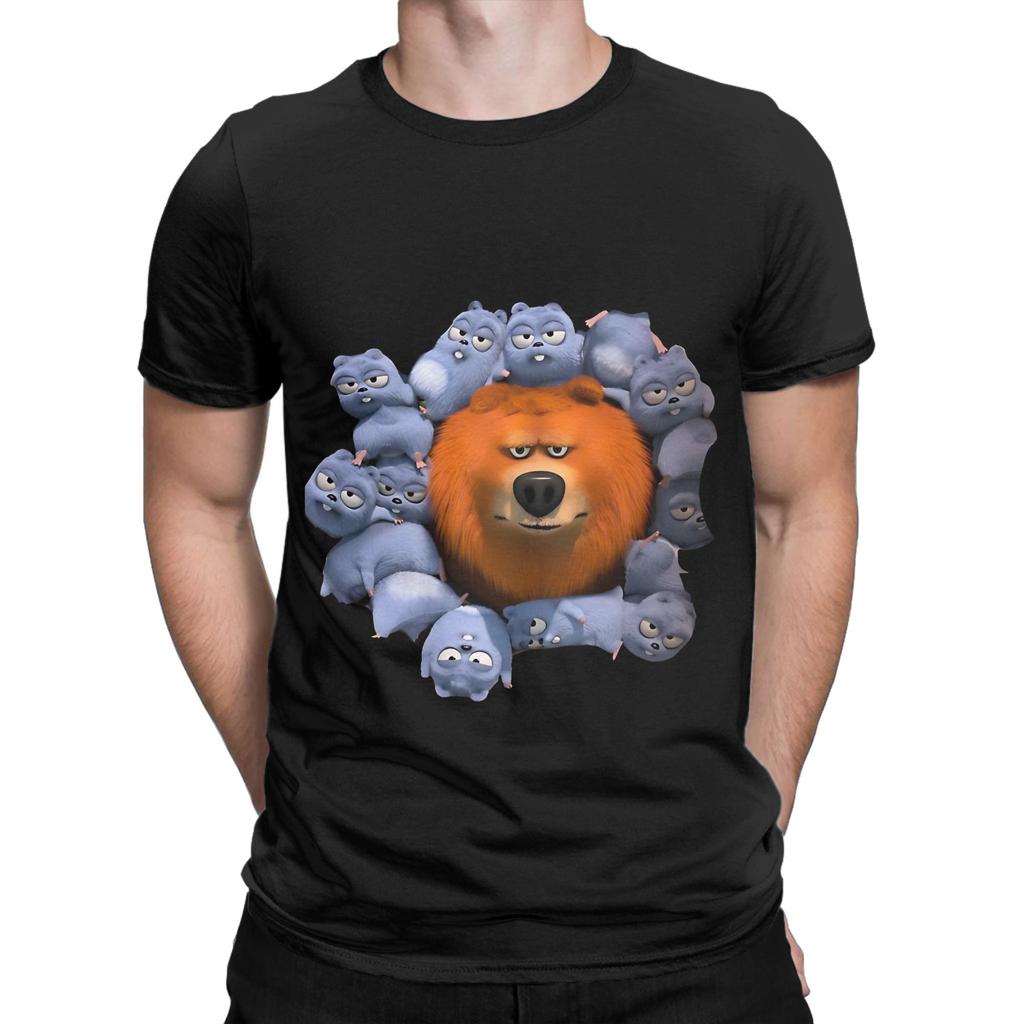 A gift for kids and adult funny gift for Funny Graphic 100 Cotton TShirt Grizzy and the Lemmings Tops Tees For Unisex