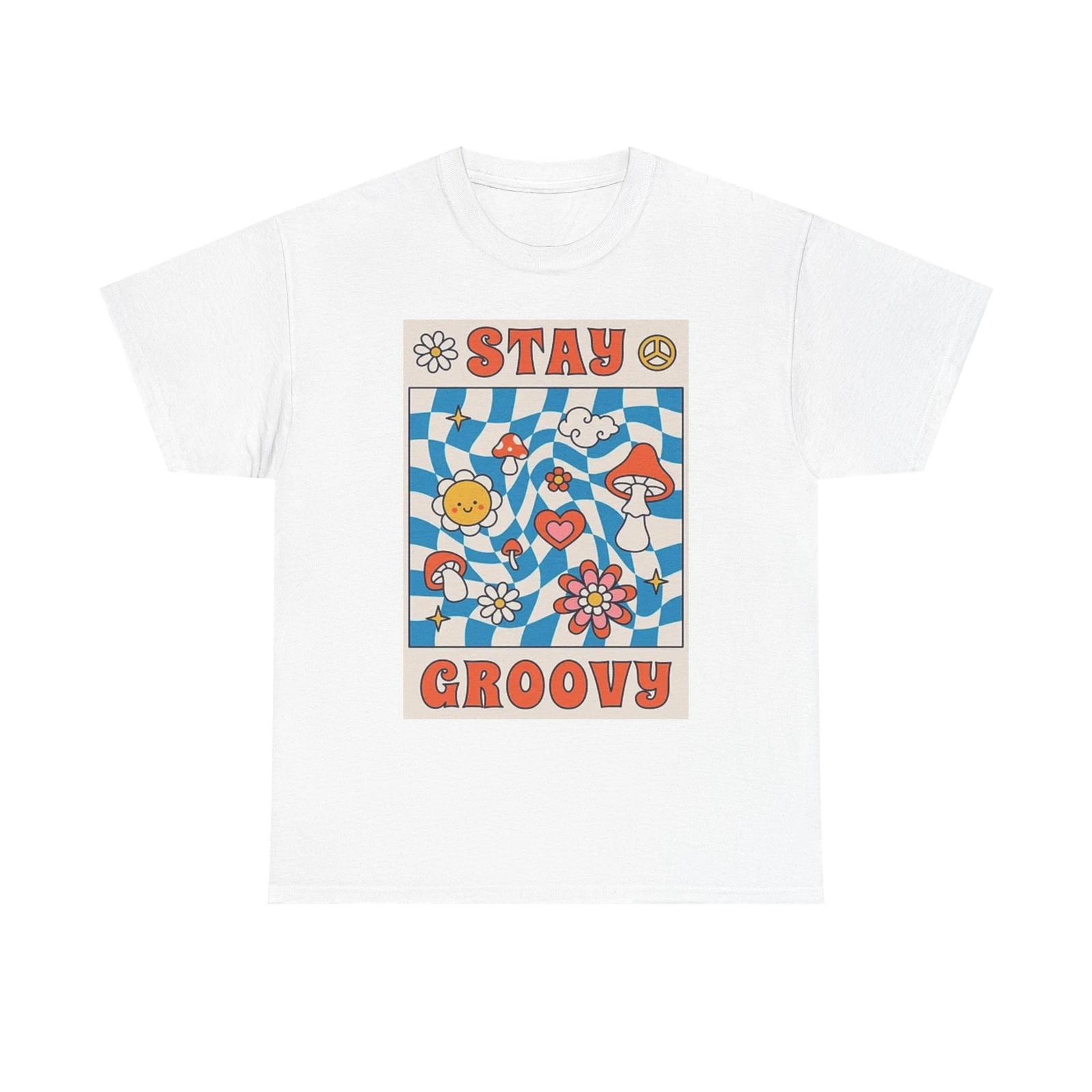 Men s and Women s T-shirts Stay Groovy Graphic XS
