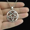 Goth Wicca Witch Pentacle Amulet Pendant Vintage Star Chain Necklace For Women Men Kpop Gift Jewelry Making