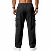 Pantaloni Jogger Pesanti da Uomo per Esterno Design Cargo Multi Tasche Vintage Casual Pantaloni della Tuta Vita con Coulisse